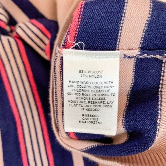 Halogen Pink Navy Stripe Knit Tank Top NWT - Picture 6 of 7